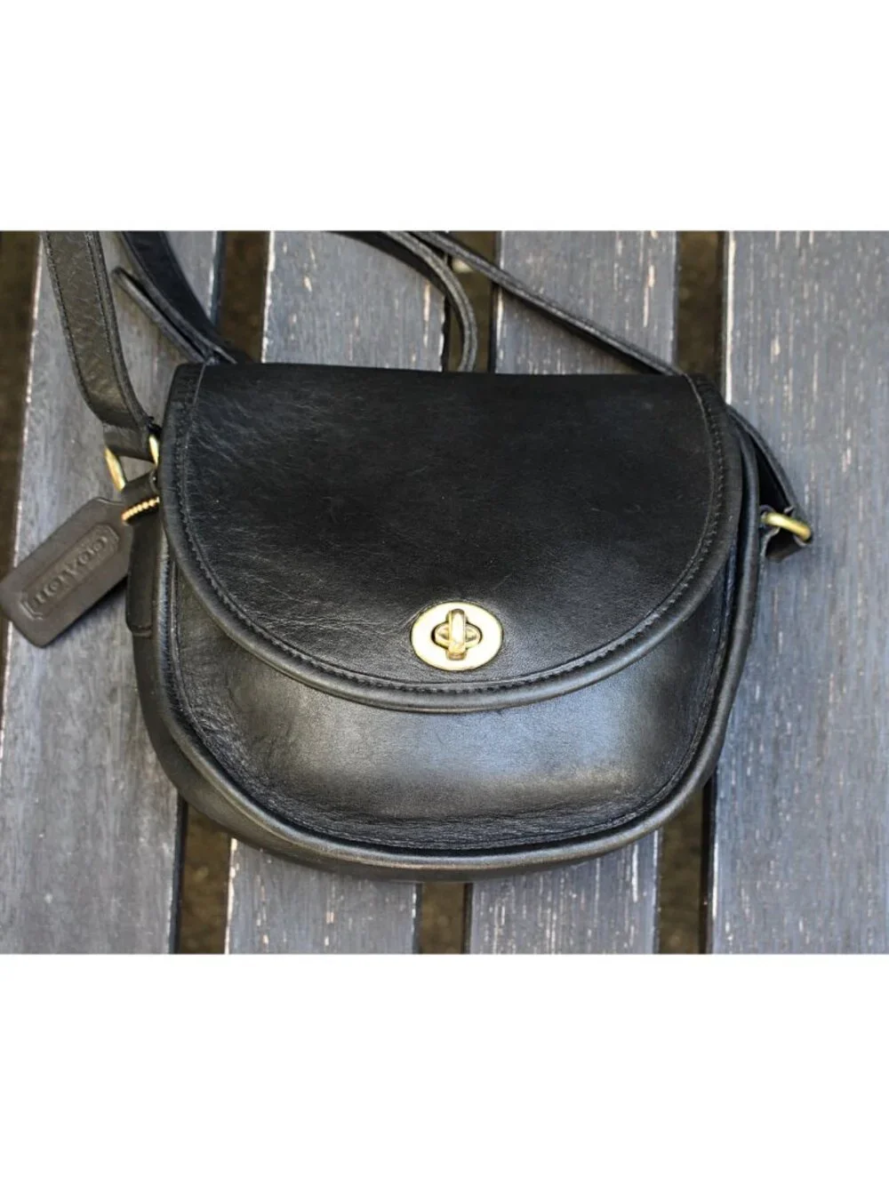 Coach Vintage - Watson Crossbody Bag 9981 in Black, USA 1995 + Hangtag - Picture 13 of 16